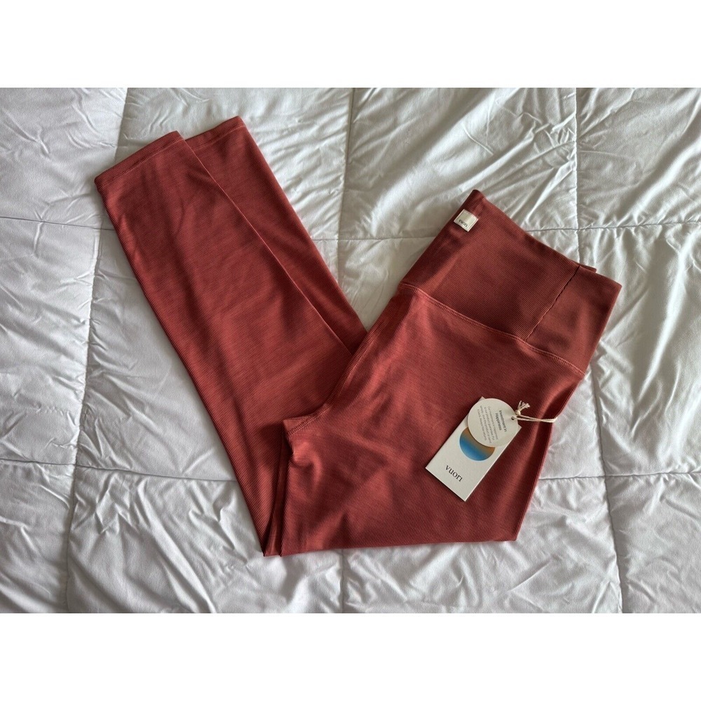 New Vouri Lux Rib Studio Legging Size XLarge Cinnamon Heather 25" NWT
